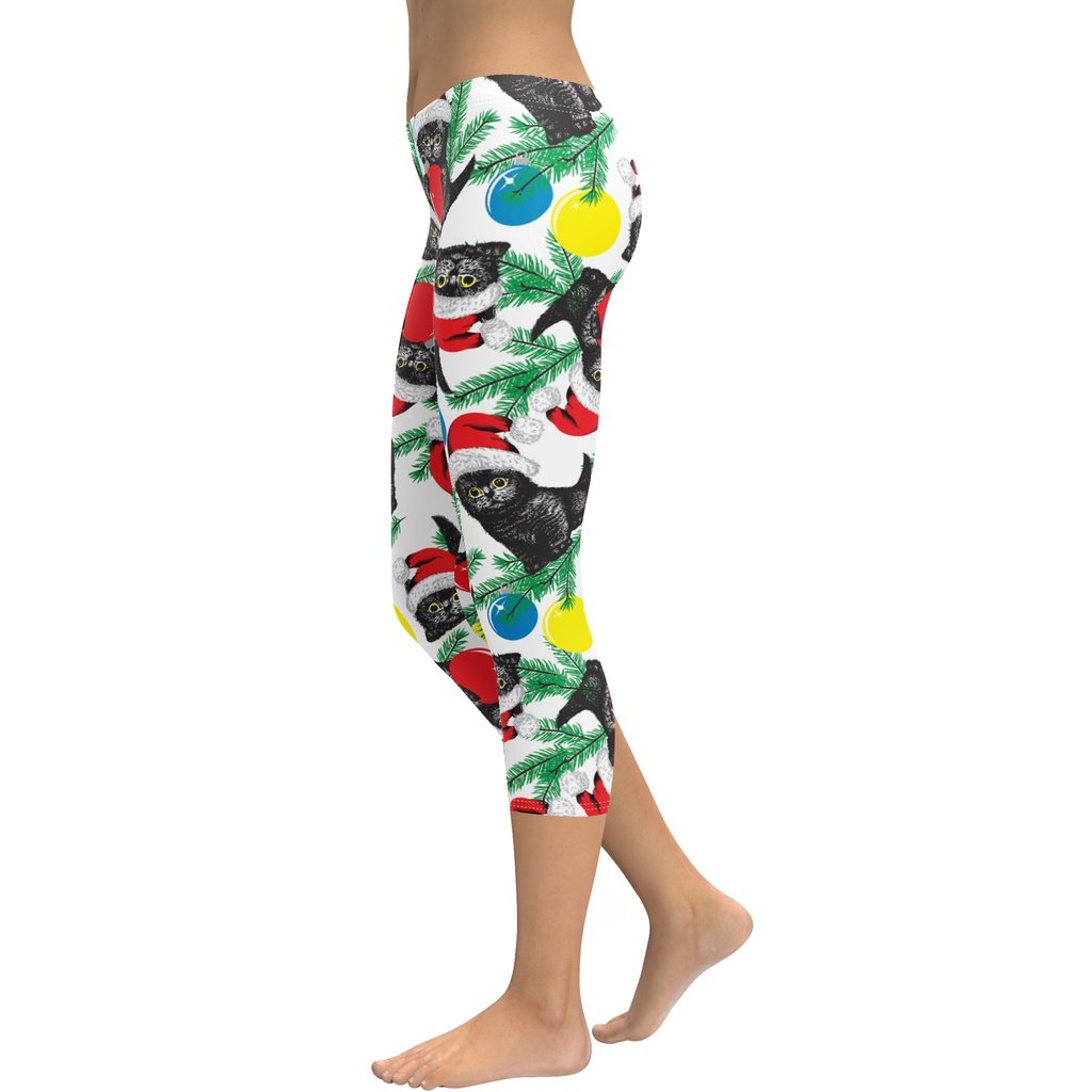 Cute Christmas Cat Capris