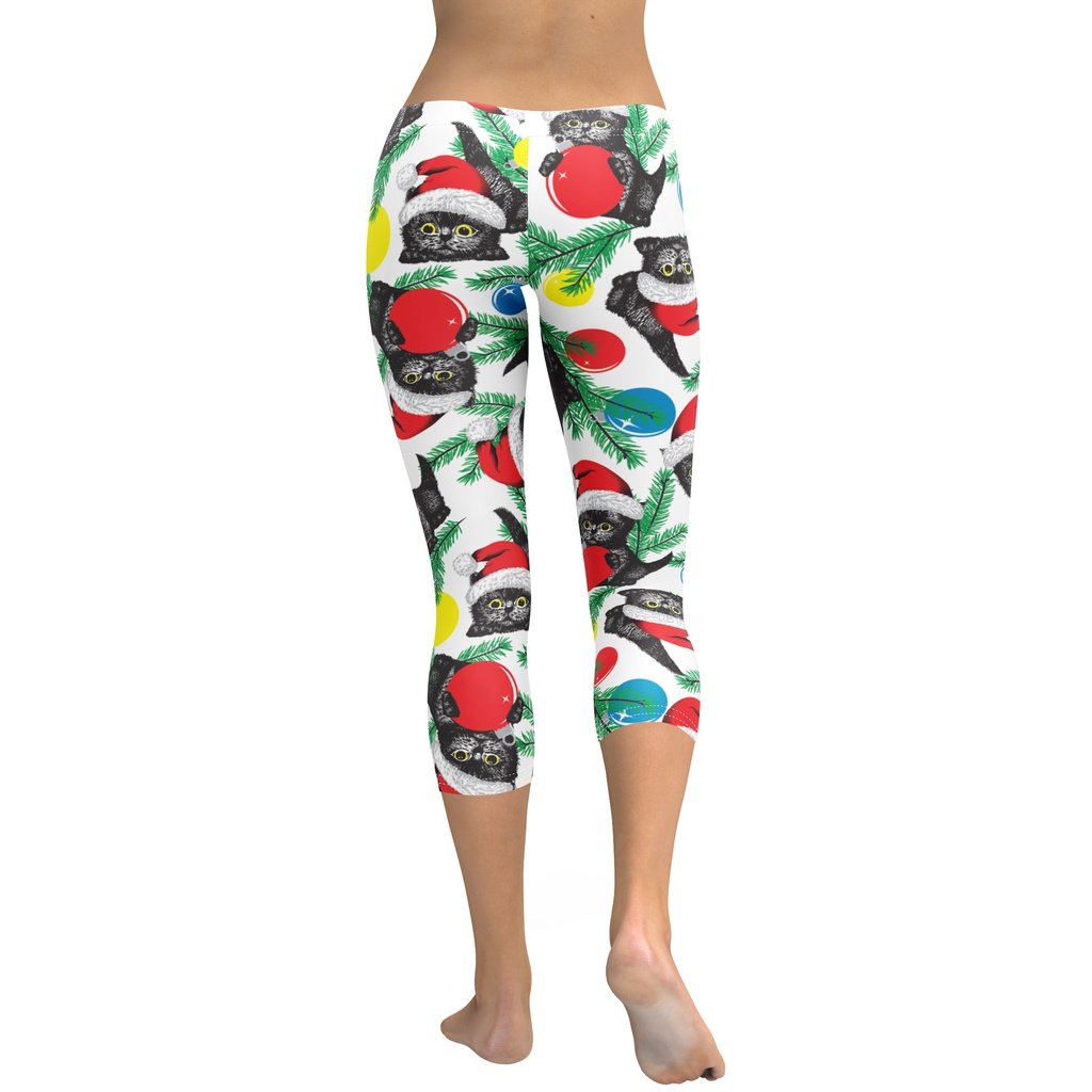 Cute Christmas Cat Capris