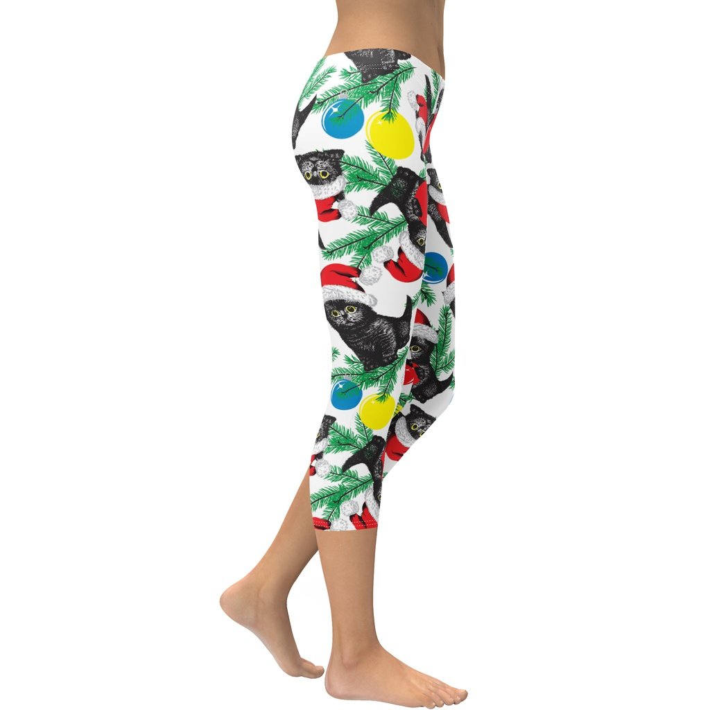 Cute Christmas Cat Capris