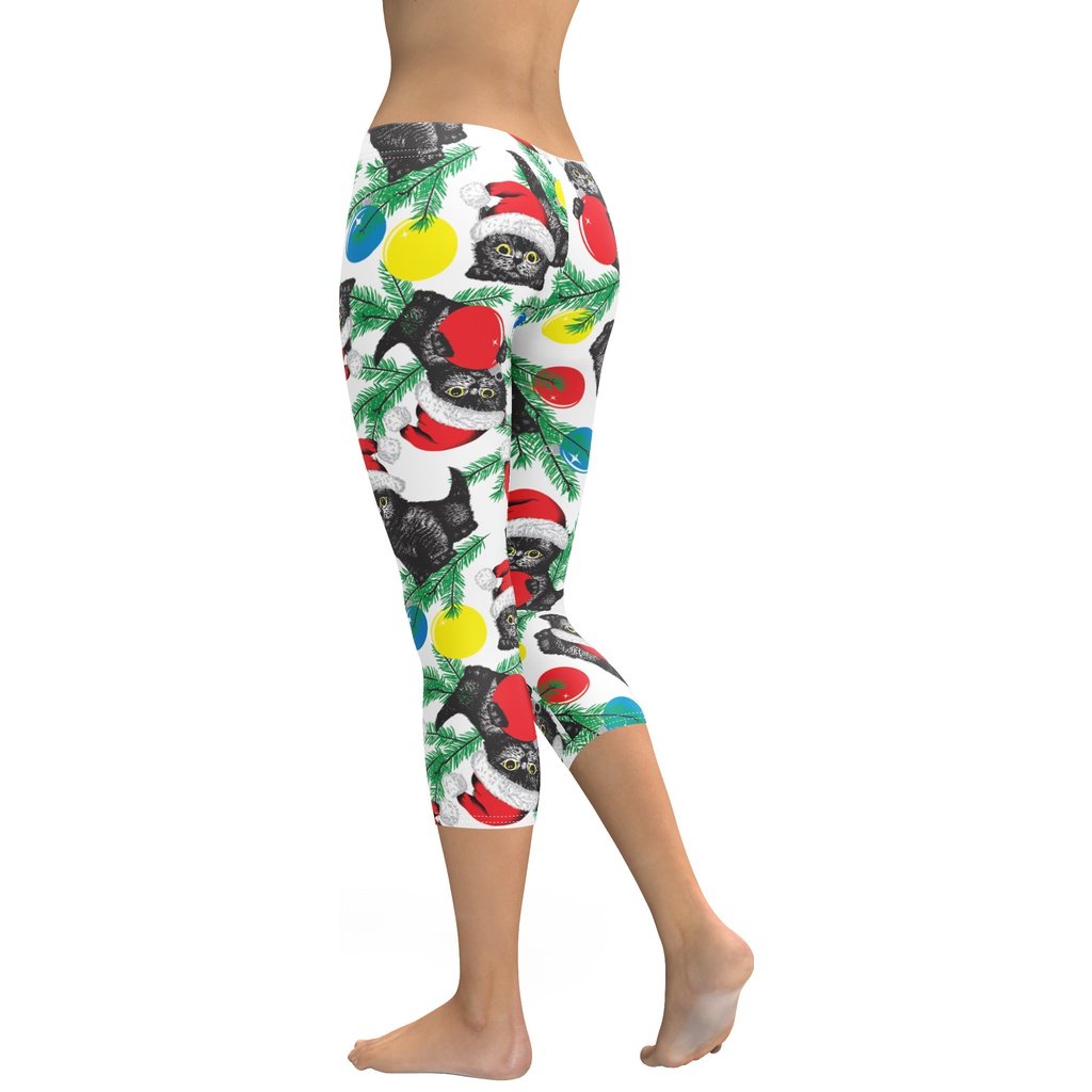 Cute Christmas Cat Capris