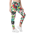 Cute Christmas Cat Crossover Leggings With Pockets