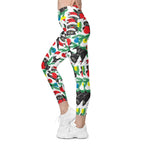 Cute Christmas Cat Crossover Leggings With Pockets