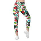Cute Christmas Cat Crossover Leggings With Pockets