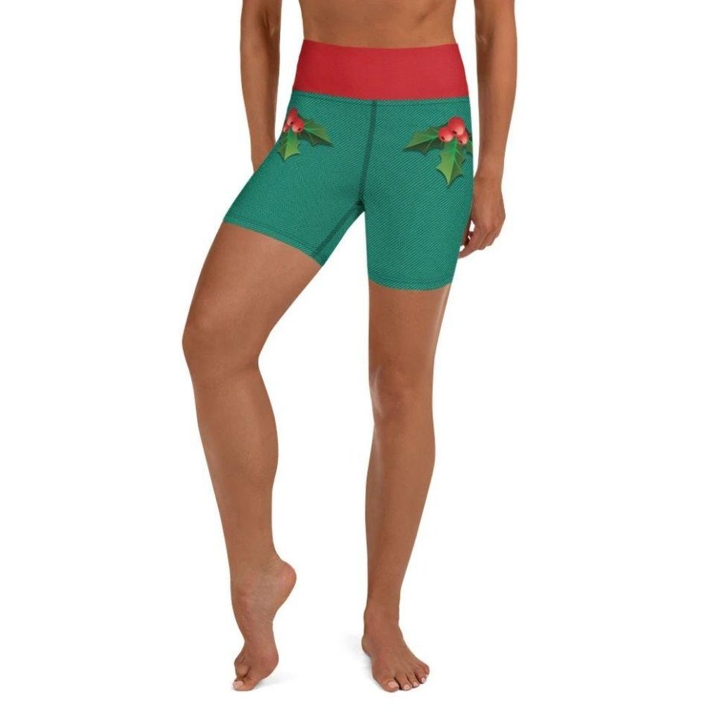 Cute Christmas Yoga Shorts