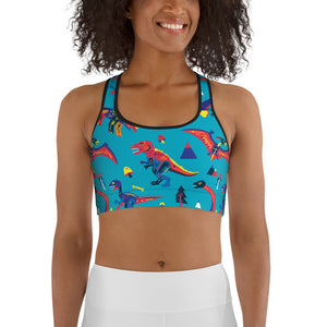 Cute Dinosaur Sports Bra