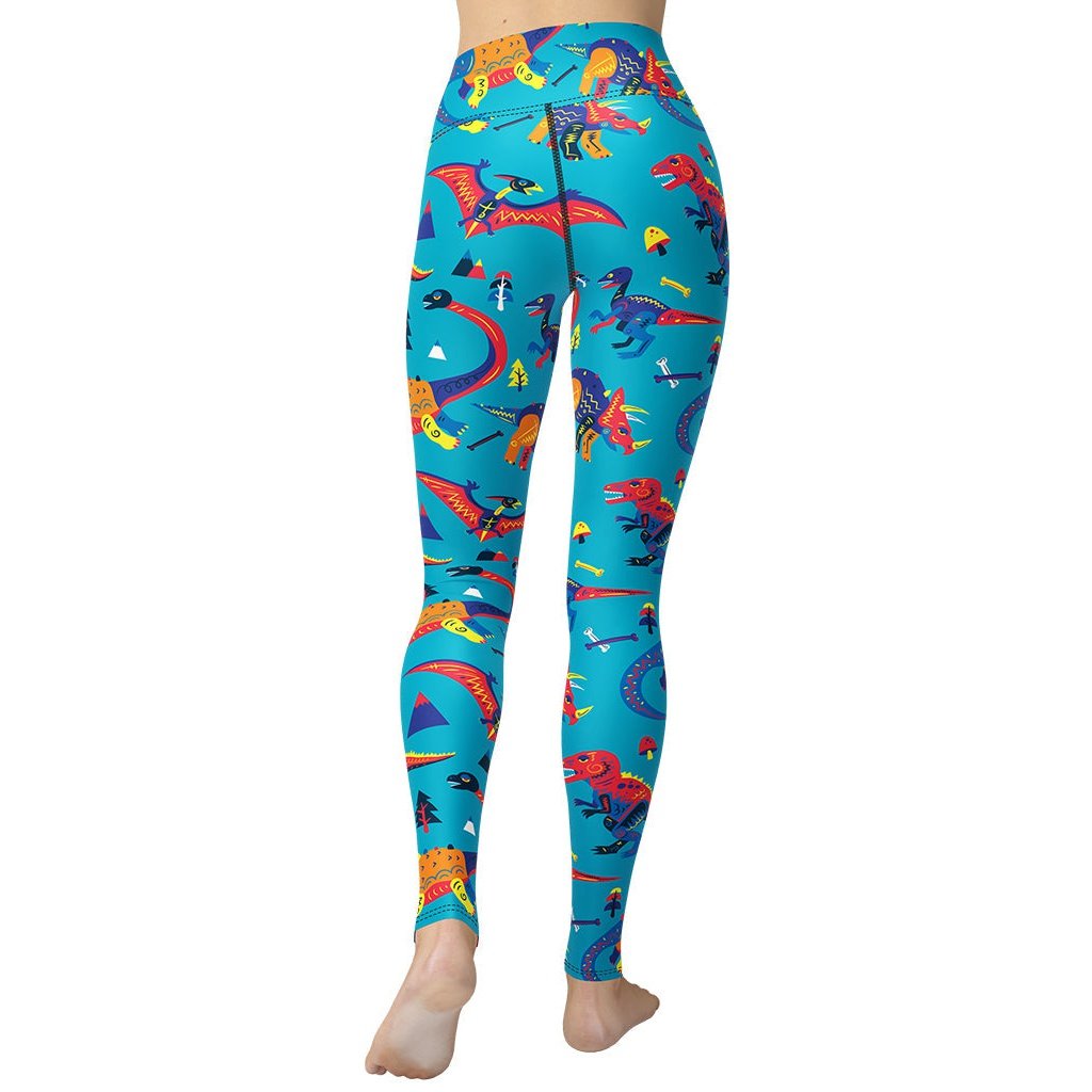 Cute Dinosaur Yoga Leggings