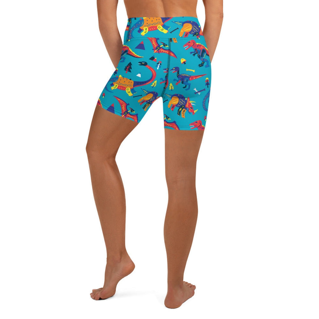 Cute Dinosaur Yoga Shorts