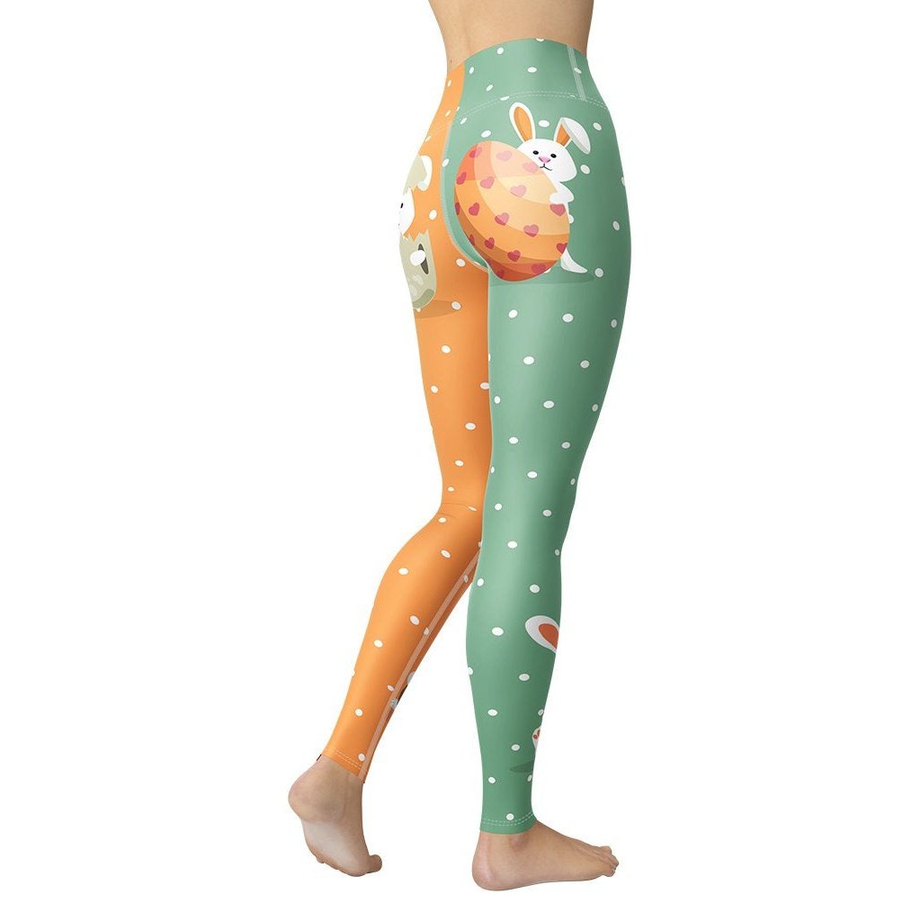 Cute Easter Bunnies Yoga Leggings