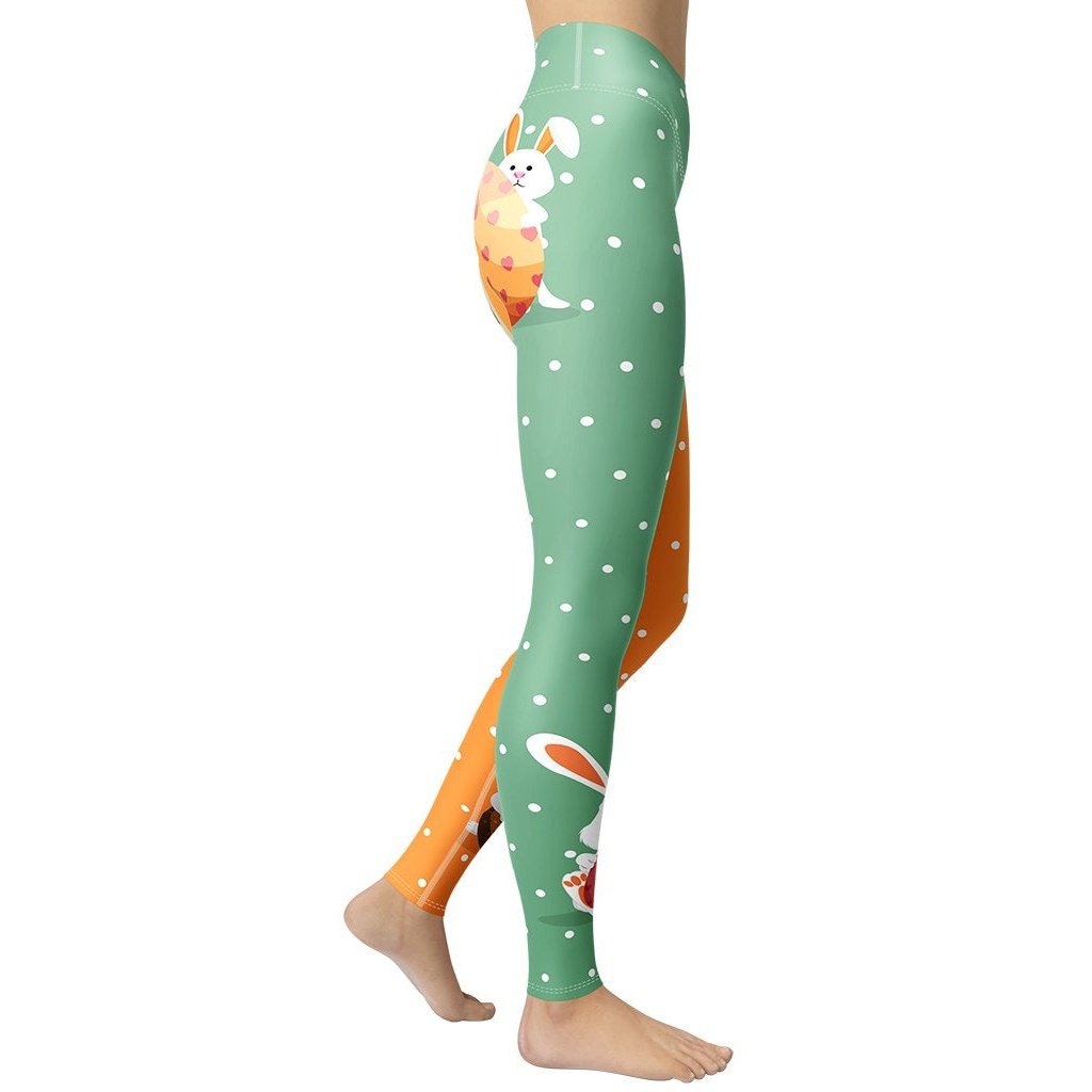 Cute Easter Bunnies Yoga Leggings