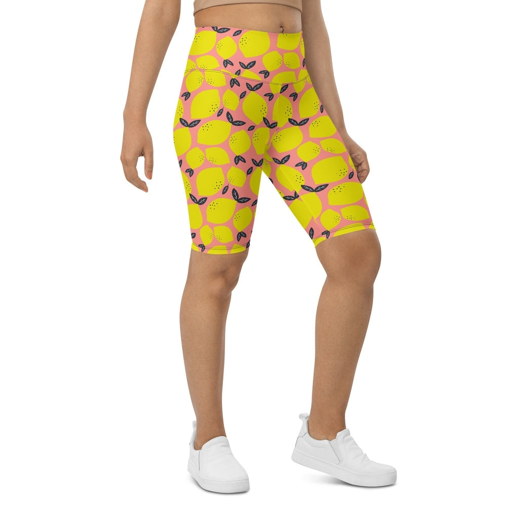 Cute Lemon Biker Shorts
