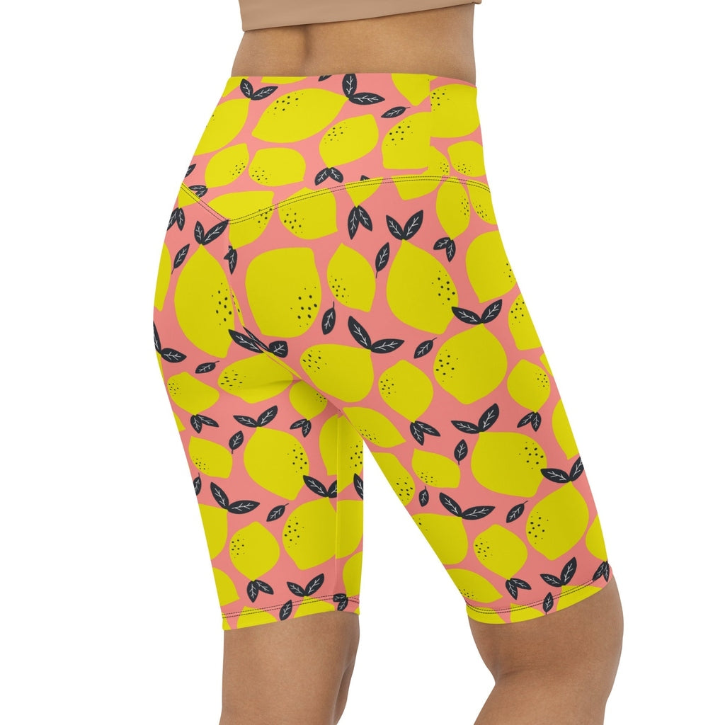 Cute Lemon Biker Shorts