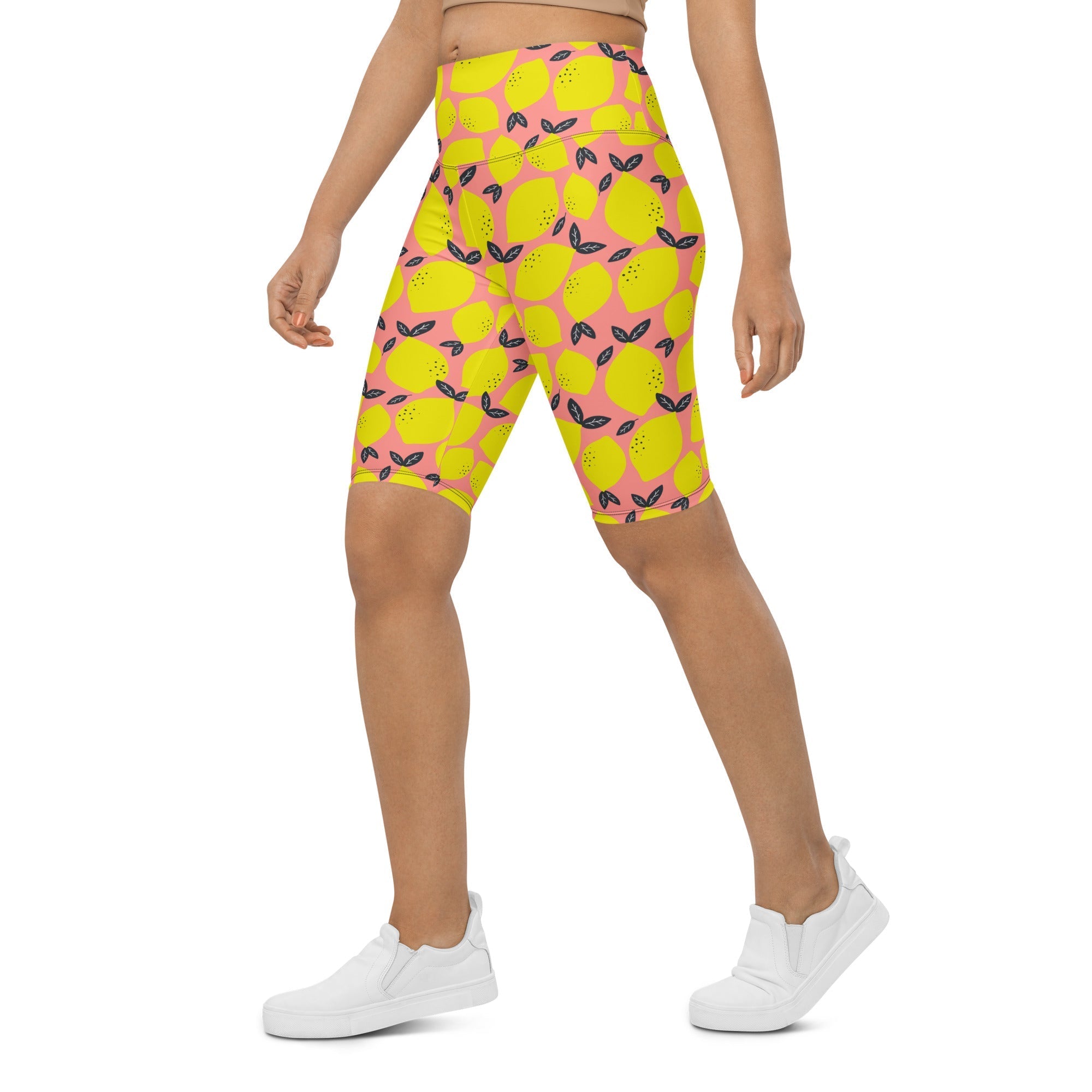 Cute Lemon Biker Shorts