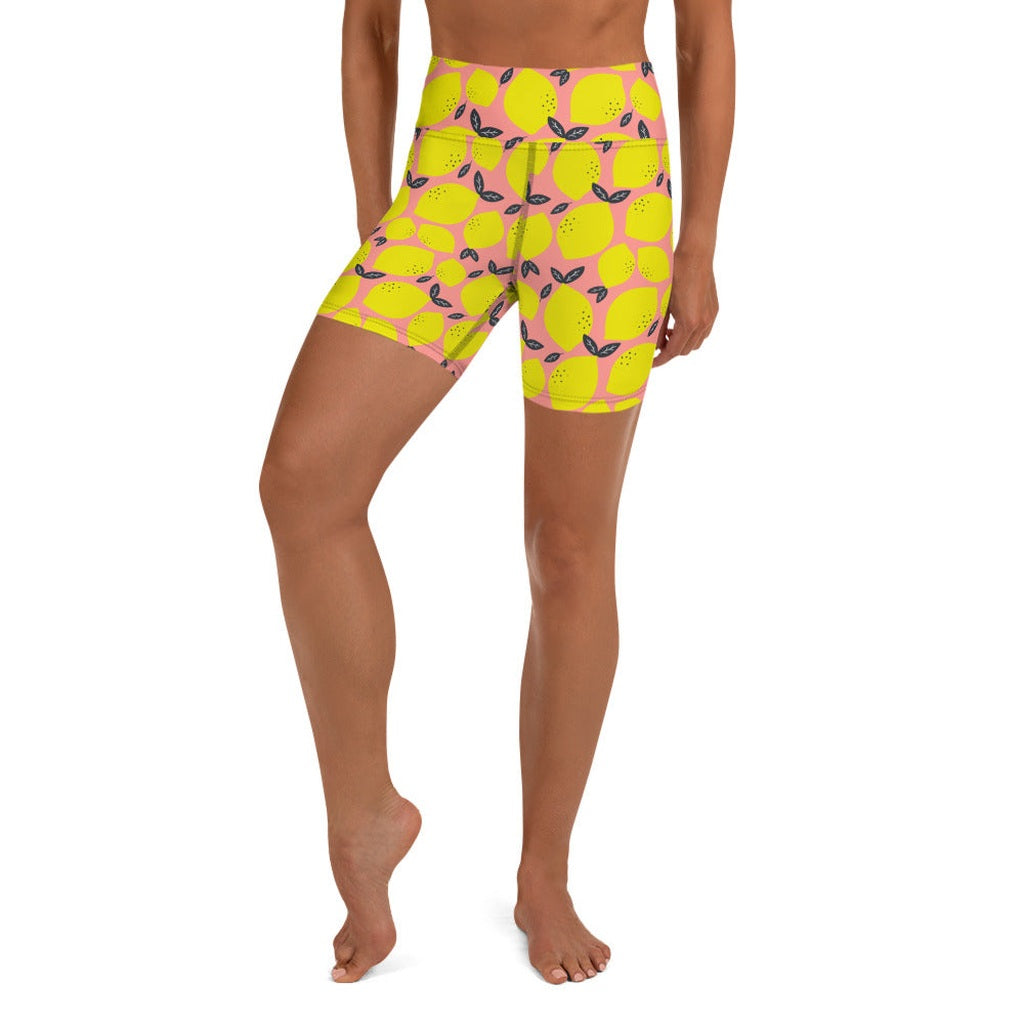 Cute Lemon Yoga Shorts