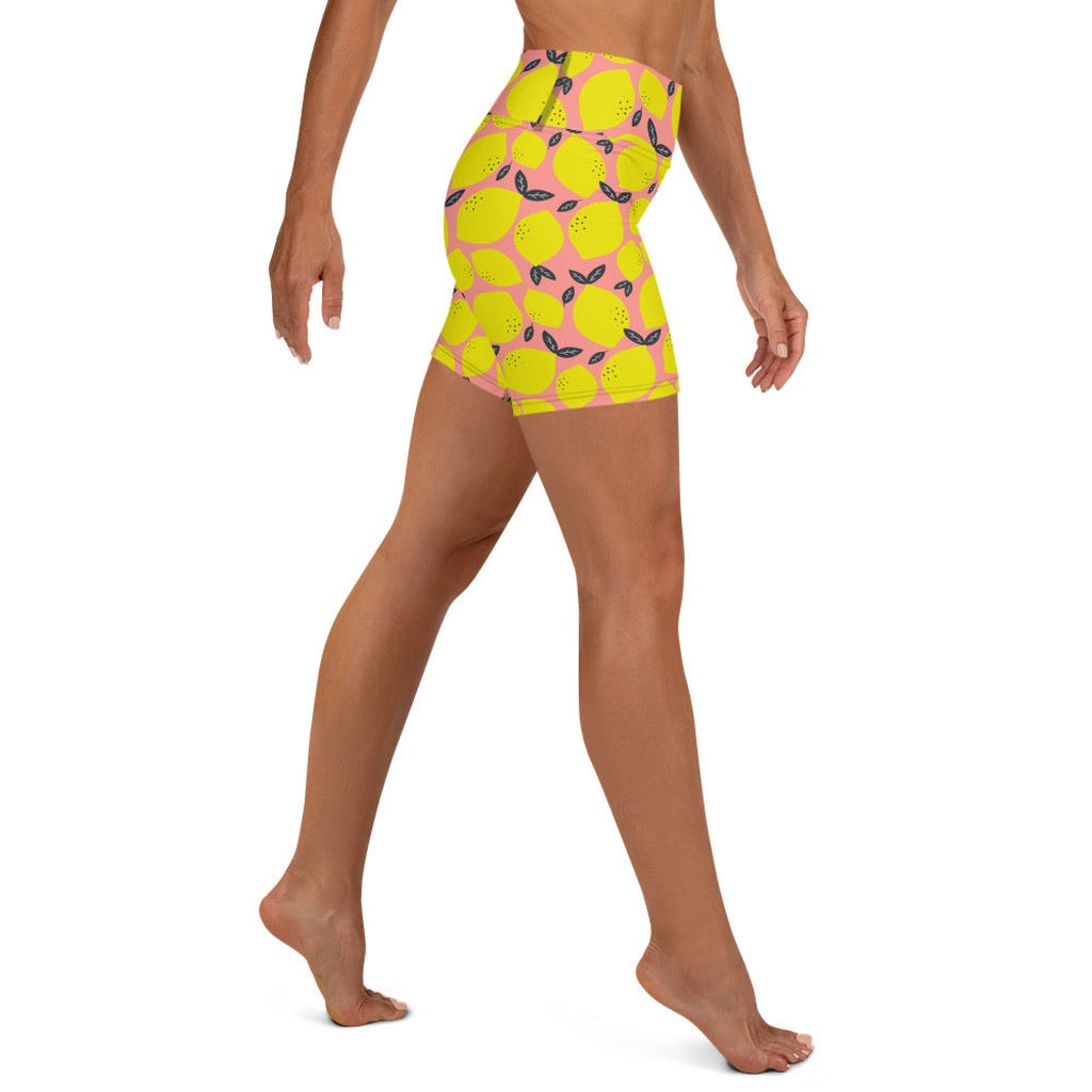 Cute Lemon Yoga Shorts
