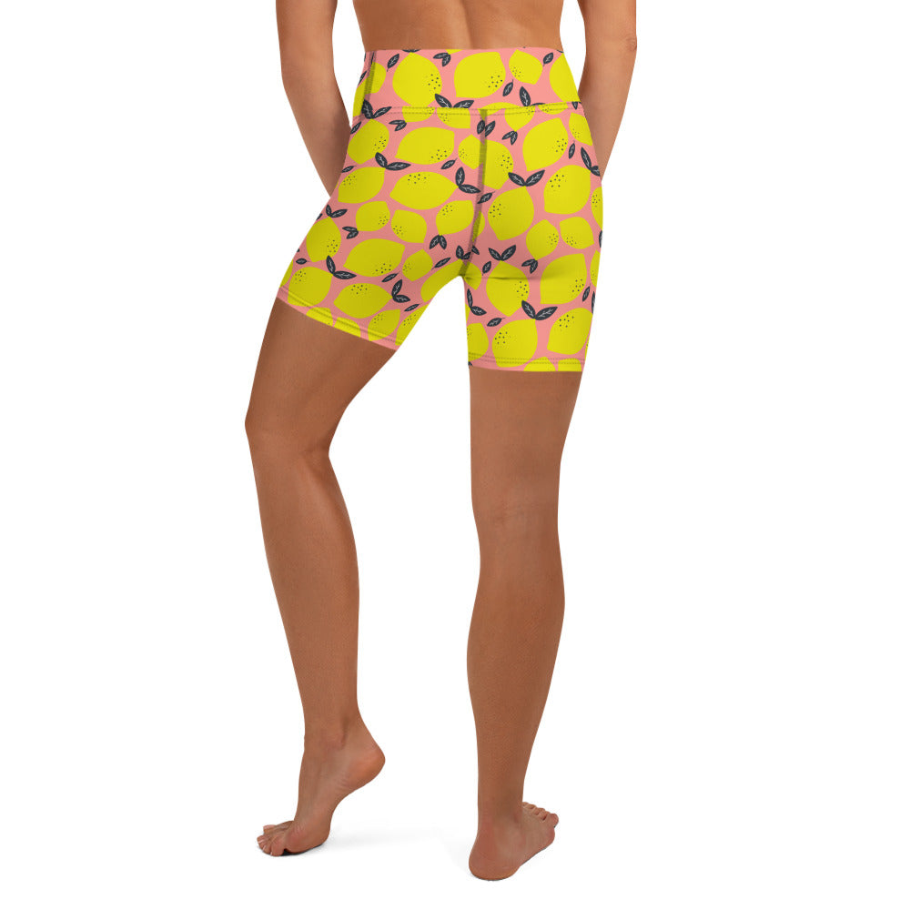 Cute Lemon Yoga Shorts