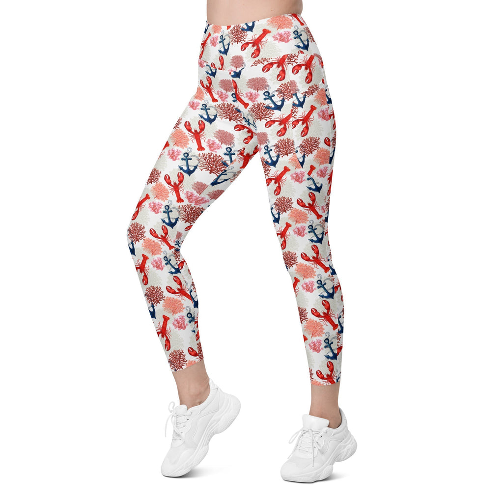 Cute Lobster Leggings With Pockets
