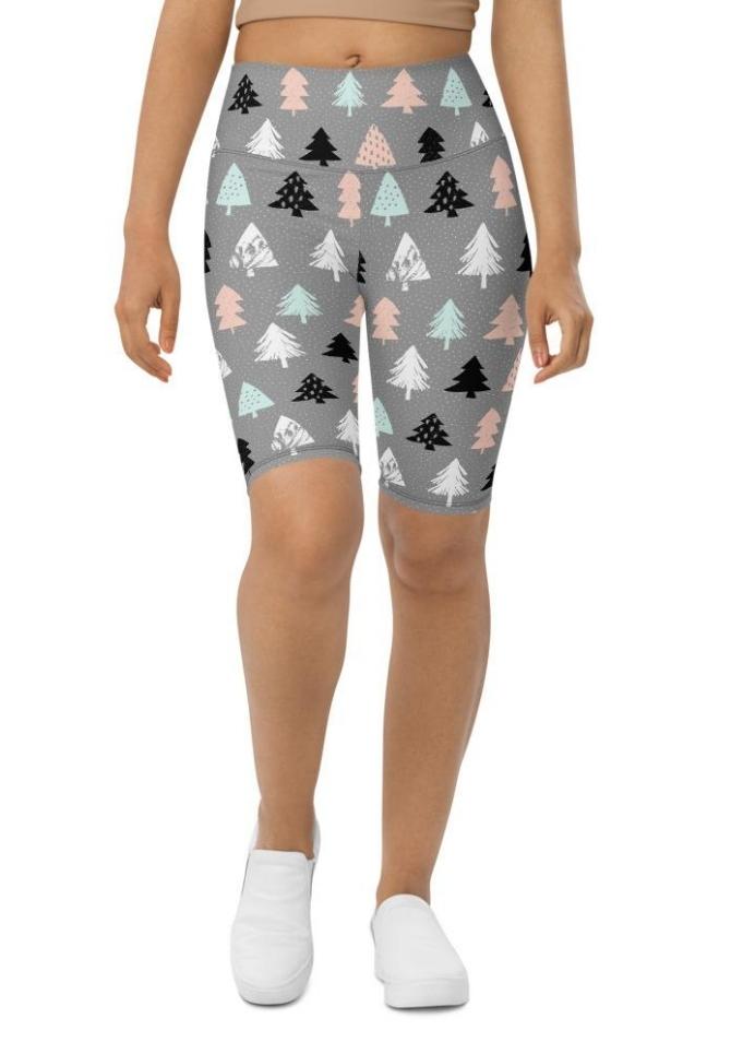 Cute Minimalistic Christmas Biker Shorts