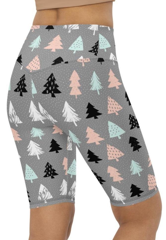 Cute Minimalistic Christmas Biker Shorts