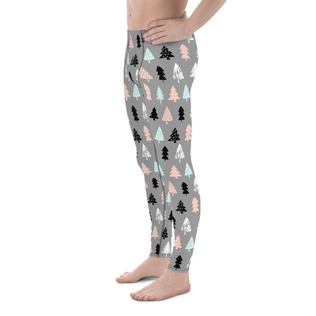 Cute Minimalistic Christmas Men's Leggings