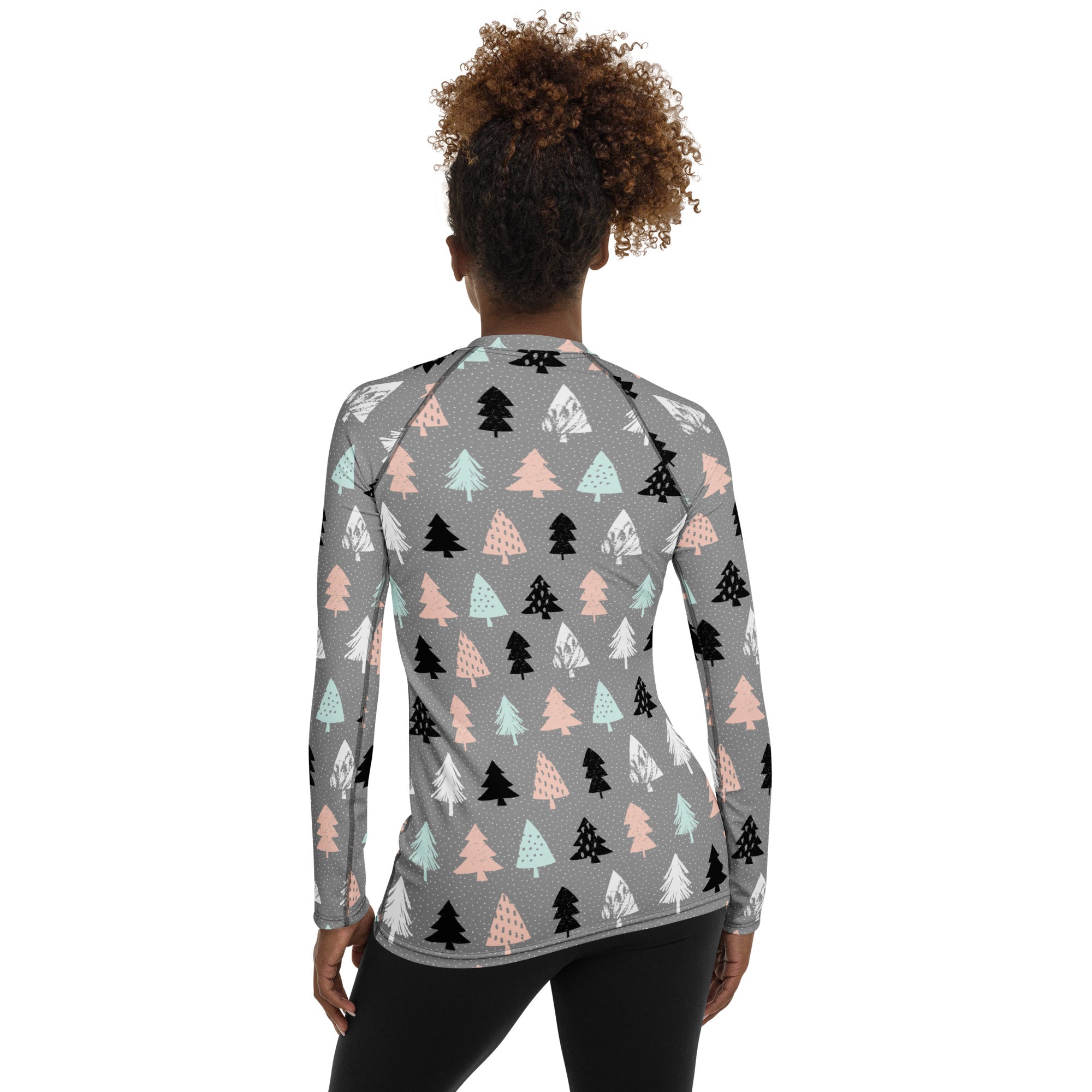 Cute Minimalistic Christmas Rash Guard