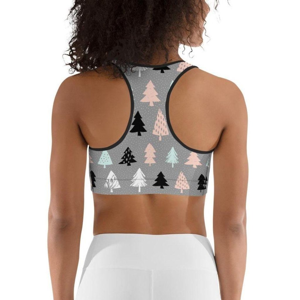 Cute Minimalistic Christmas Sports Bra