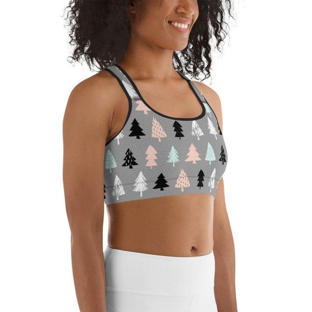 Cute Minimalistic Christmas Sports Bra