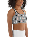 Cute Minimalistic Christmas Sports Bra