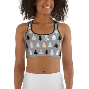 Cute Minimalistic Christmas Sports Bra