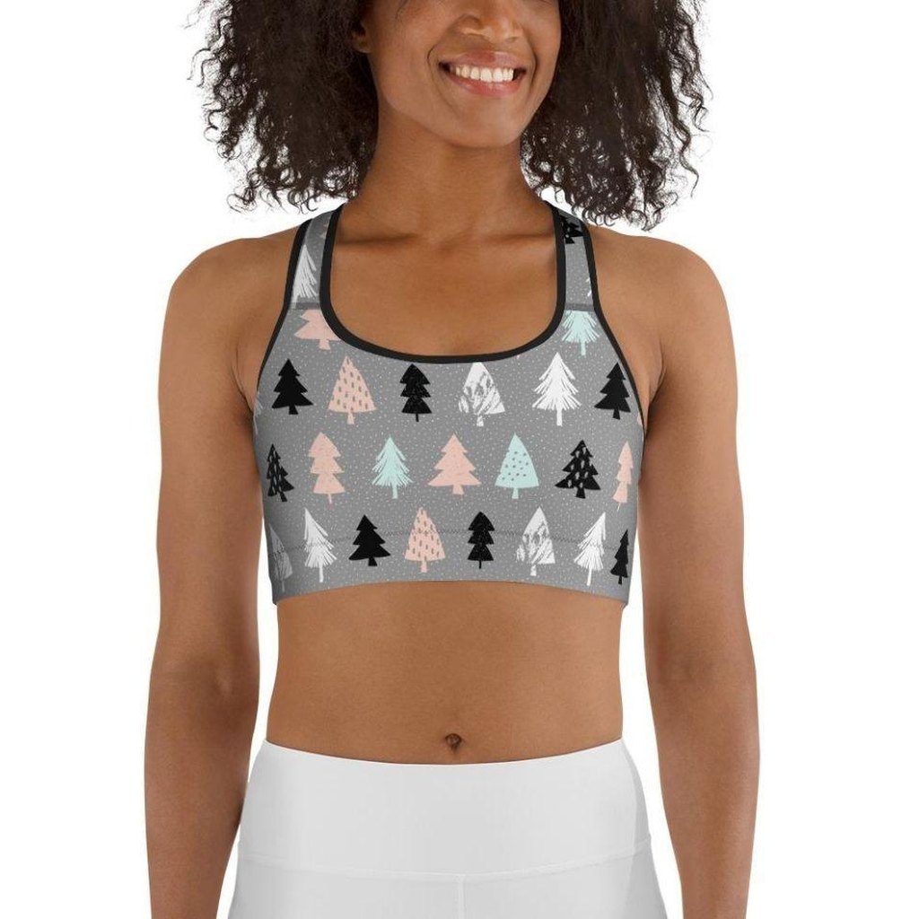 Cute Minimalistic Christmas Sports Bra