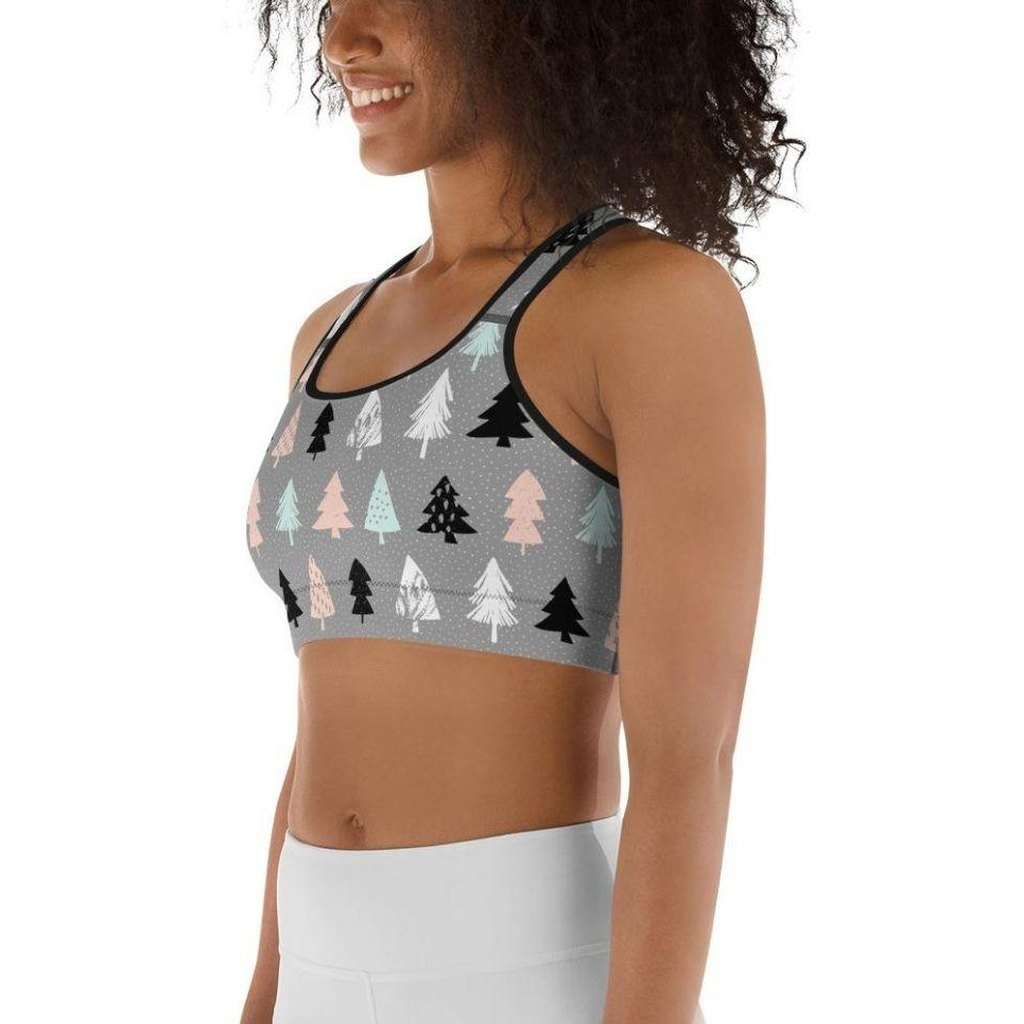 Cute Minimalistic Christmas Sports Bra