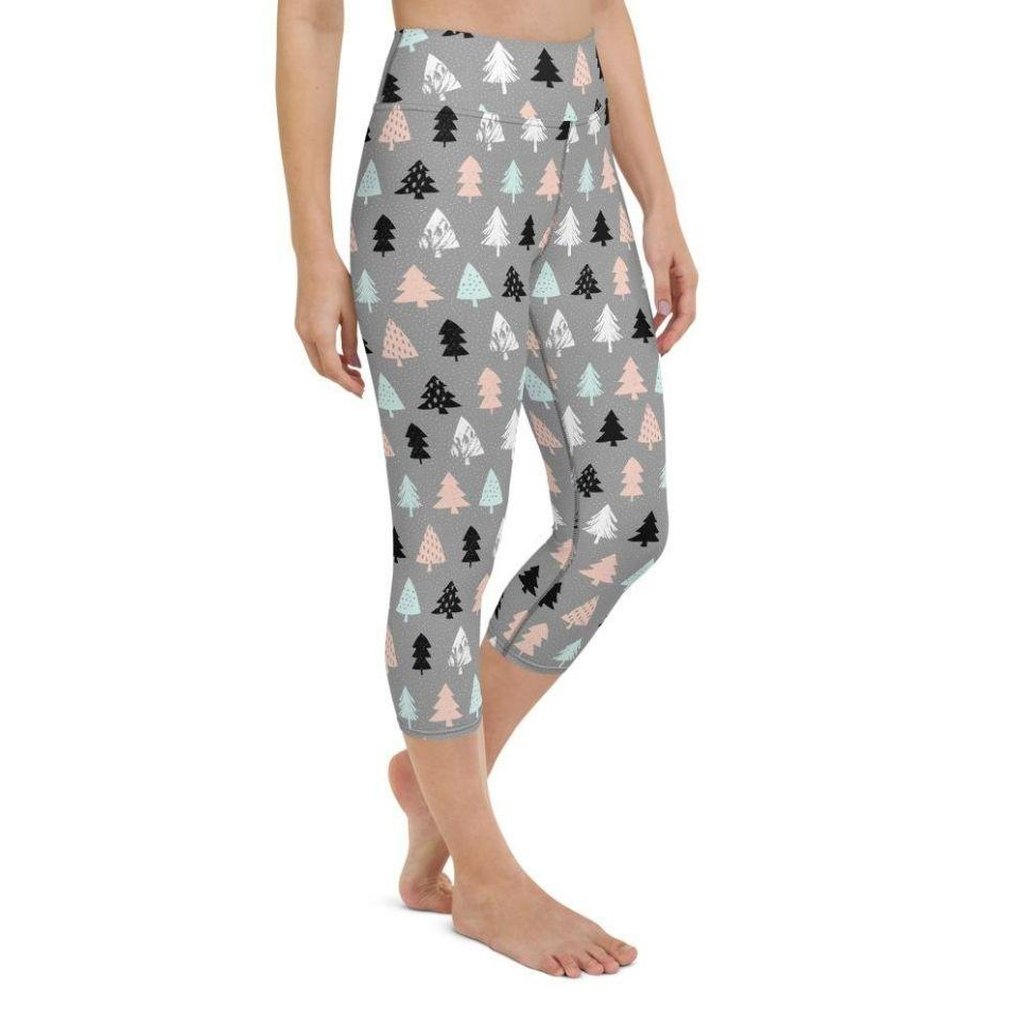Cute Minimalistic Christmas Yoga Capris