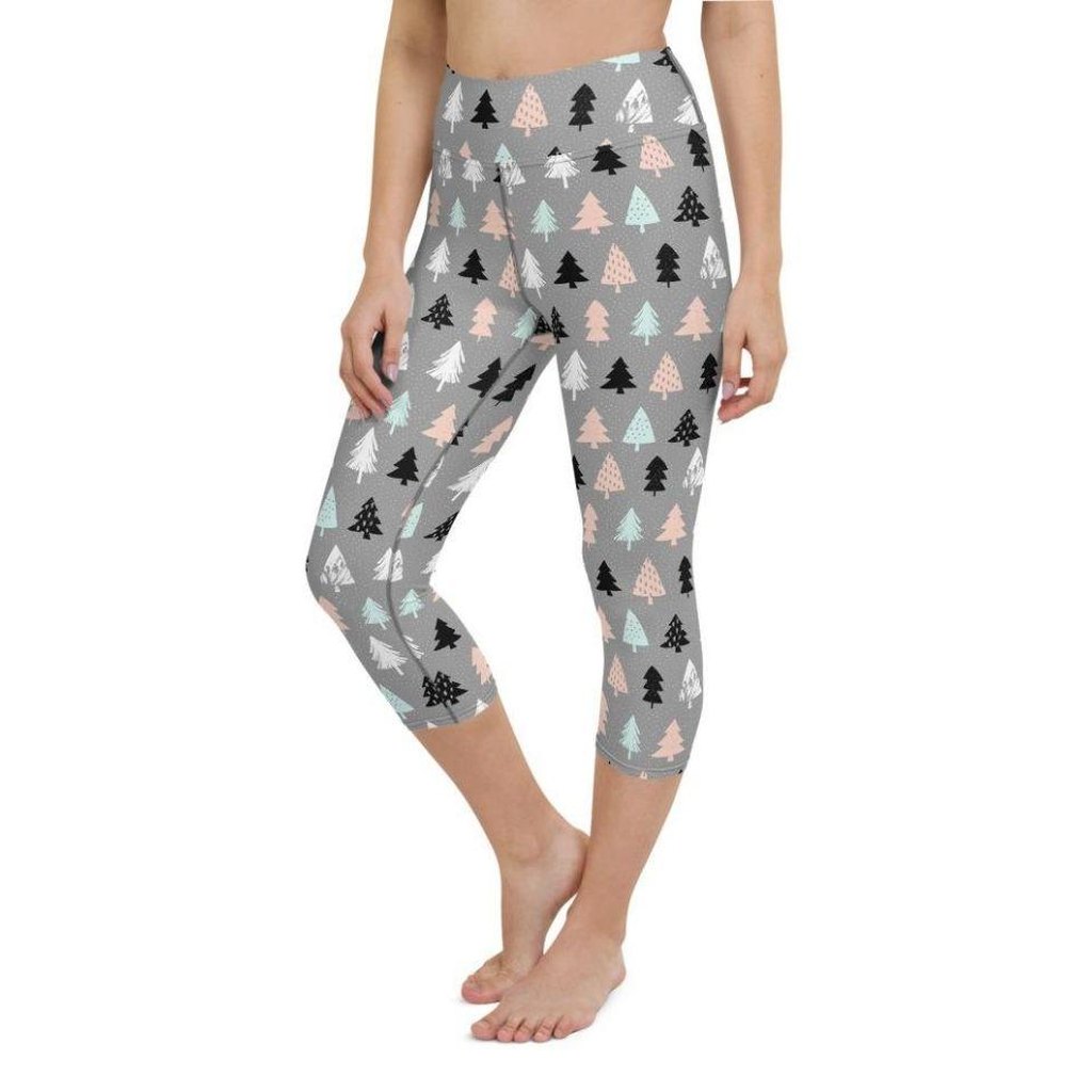 Cute Minimalistic Christmas Yoga Capris