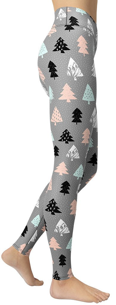 Cute Minimalistic Christmas Yoga Leggings