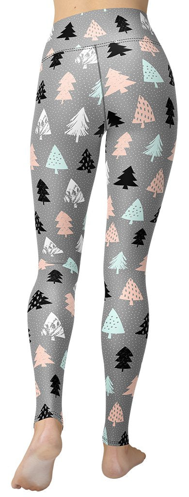 Cute Minimalistic Christmas Yoga Leggings