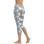 Cute Puppy Print Capris