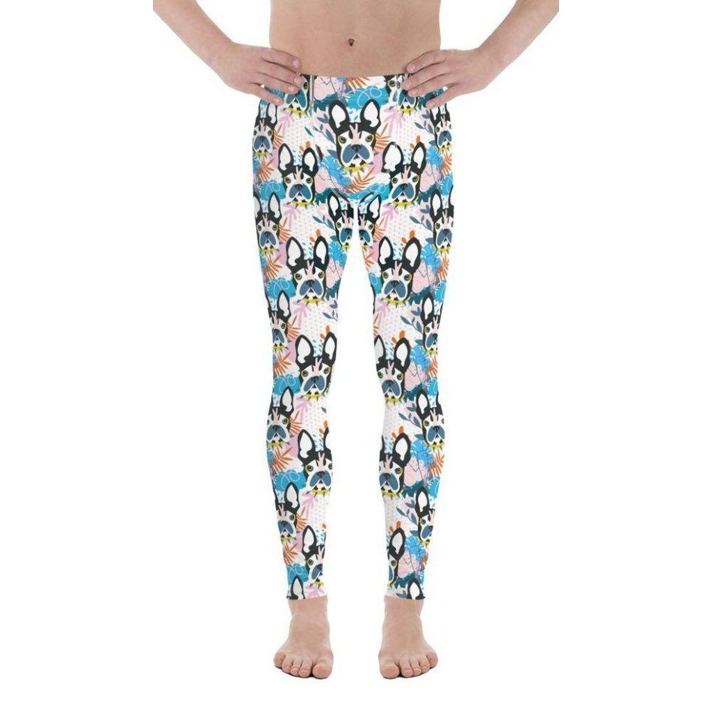 Cute Puppy Print Men's Leggings