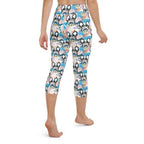 Cute Puppy Print Yoga Capris