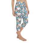 Cute Puppy Print Yoga Capris