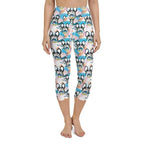 Cute Puppy Print Yoga Capris