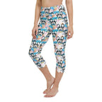 Cute Puppy Print Yoga Capris