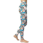 Cute Puppy Print Yoga Leggings