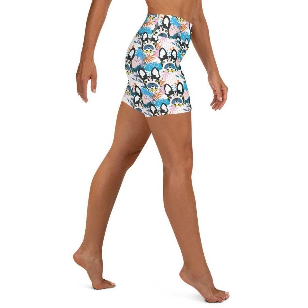 Cute Puppy Print Yoga Shorts