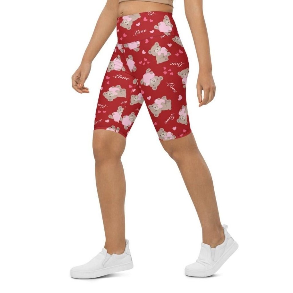 Cute Teddy Bear Biker Shorts
