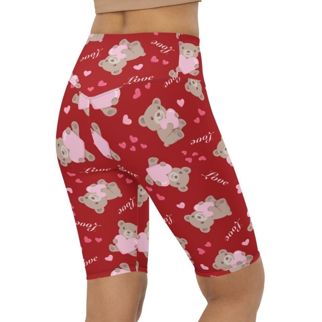 Cute Teddy Bear Biker Shorts