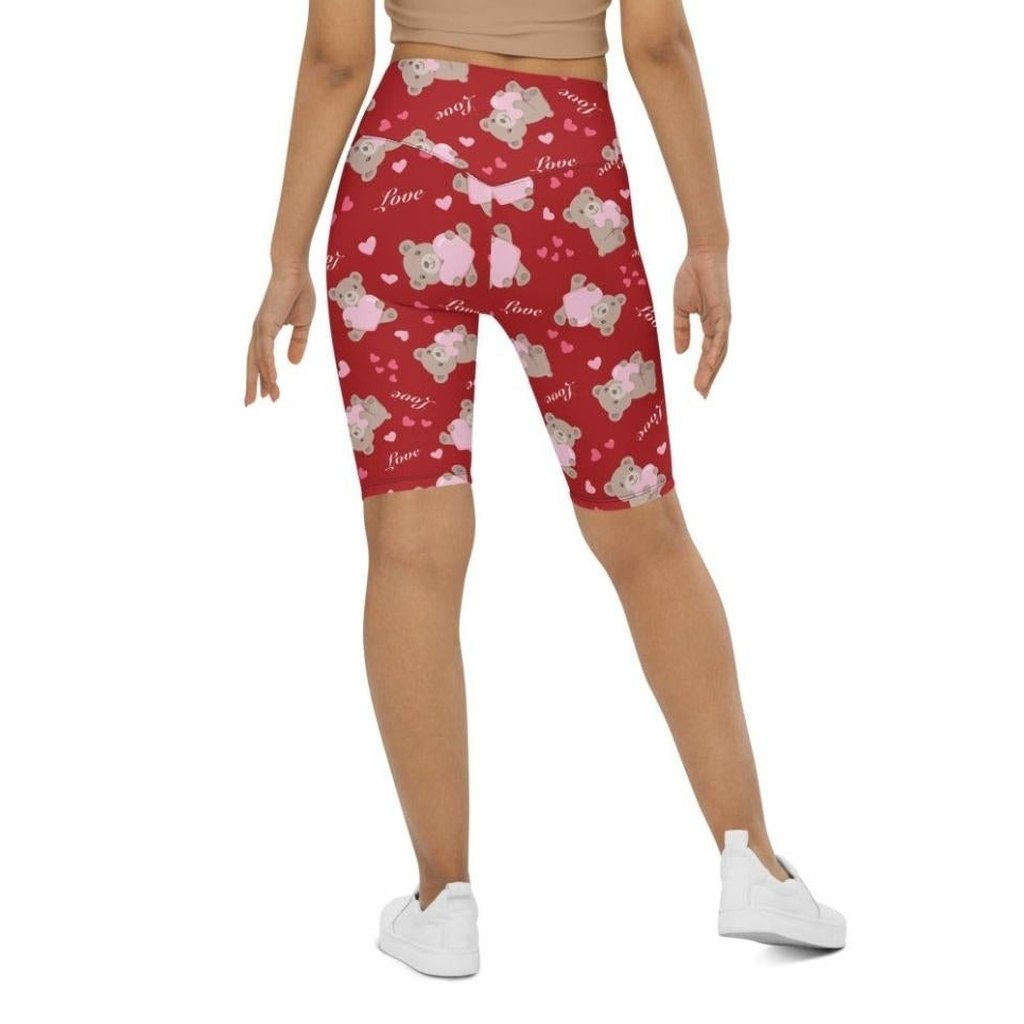 Cute Teddy Bear Biker Shorts