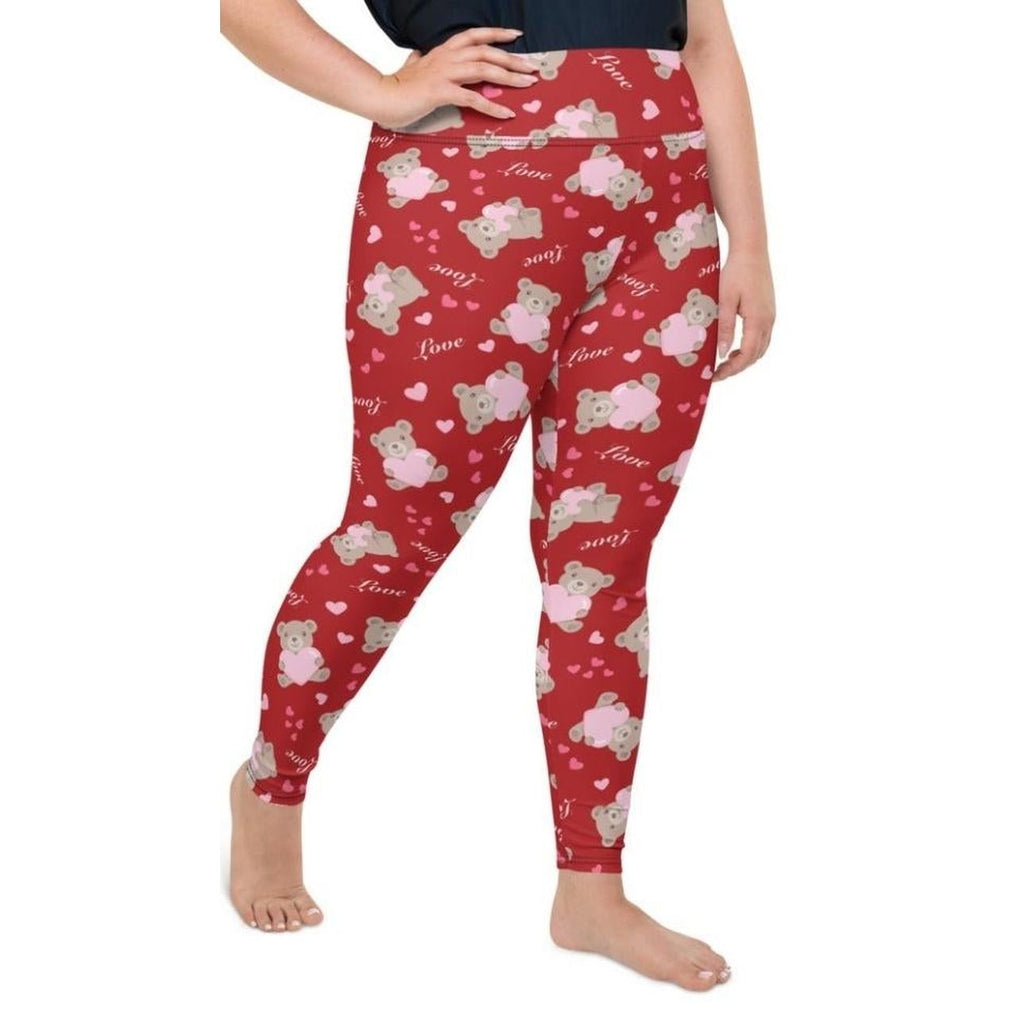 Cute Teddy Bear Plus Size Leggings