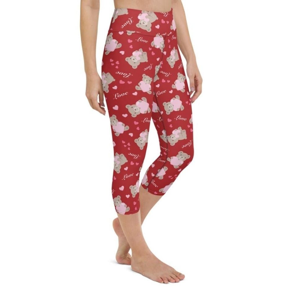 Cute Teddy Bear Yoga Capris