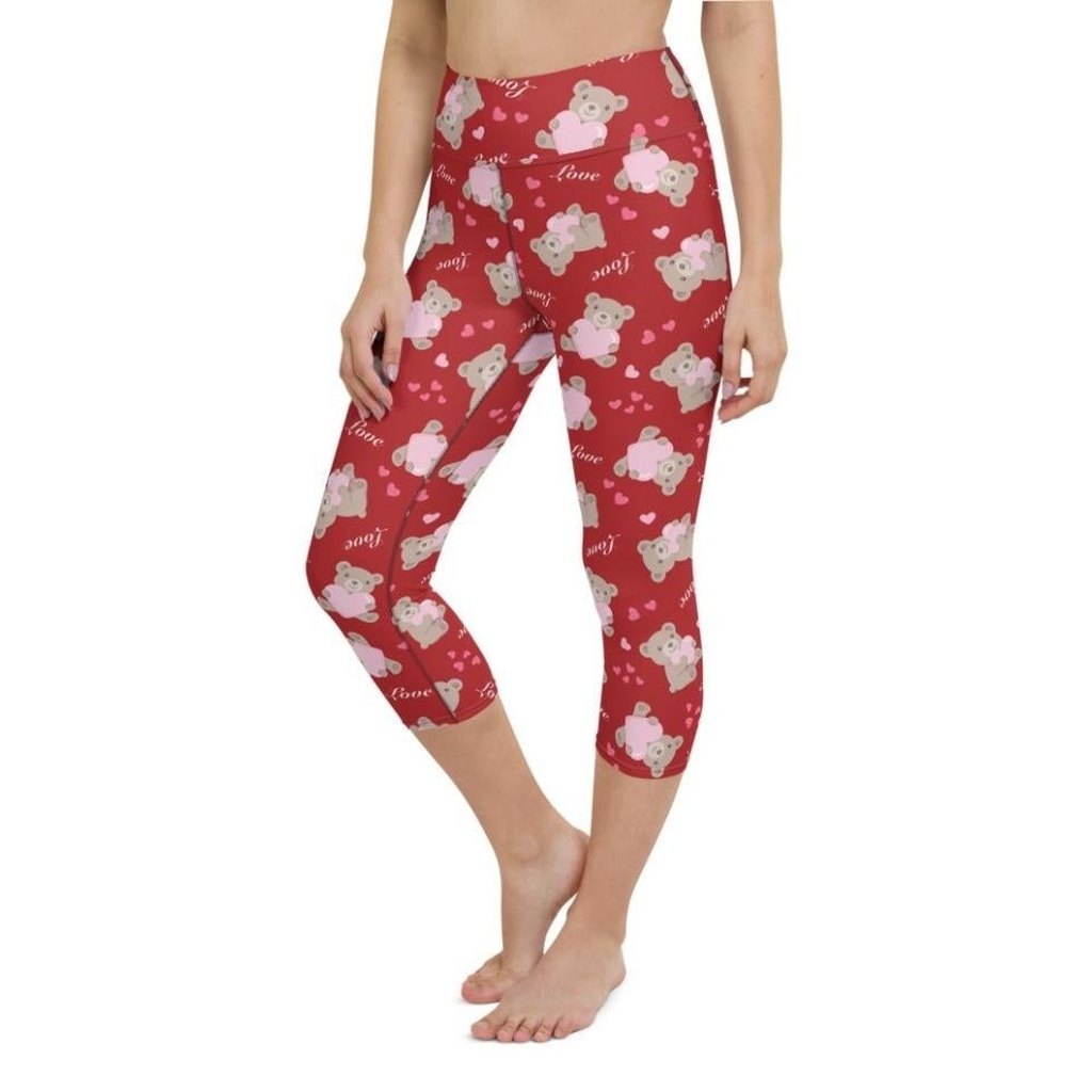 Cute Teddy Bear Yoga Capris