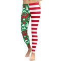 Cute Two Pattern Christmas Leggings