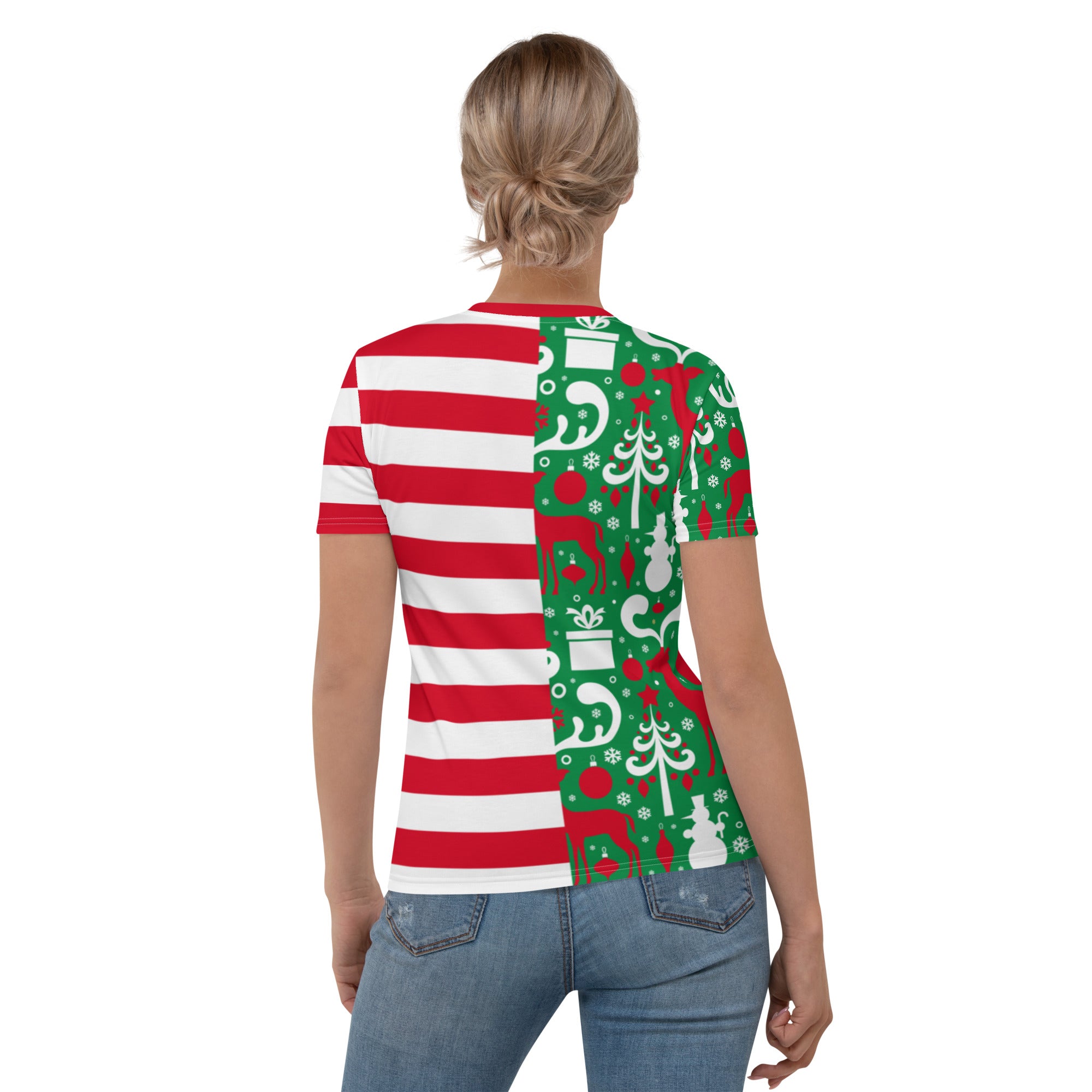 Cute Two Pattern Christmas T-shirt